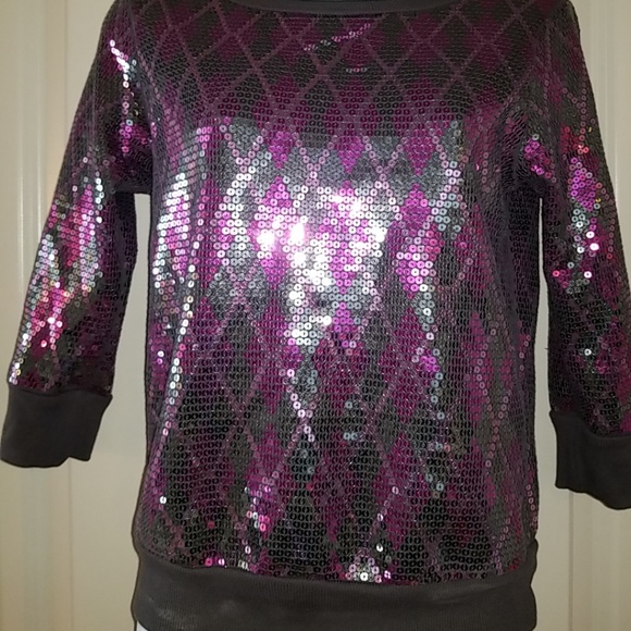 Express xs  sequin sweatshirt - Picture 2 of 9